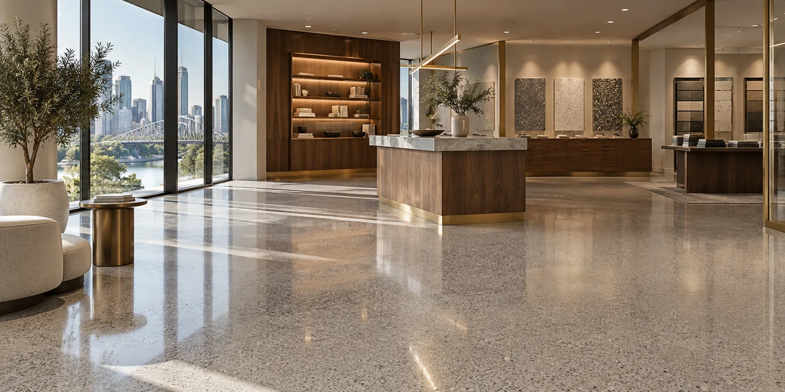 Epoxy flooring in a Brisbane interior