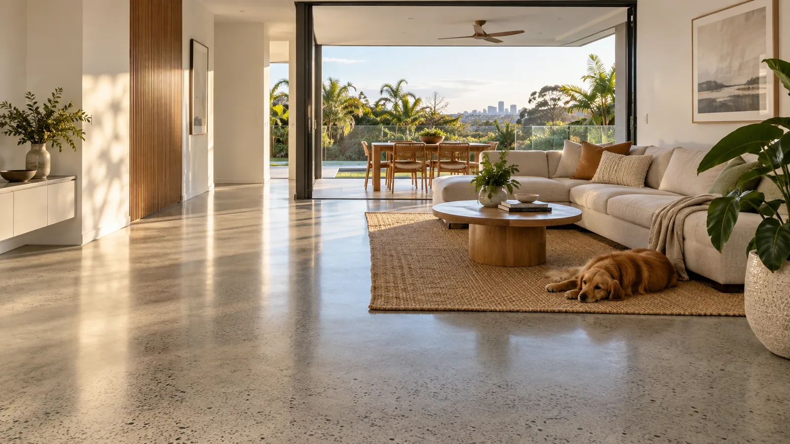 Honed concrete surface inspiration