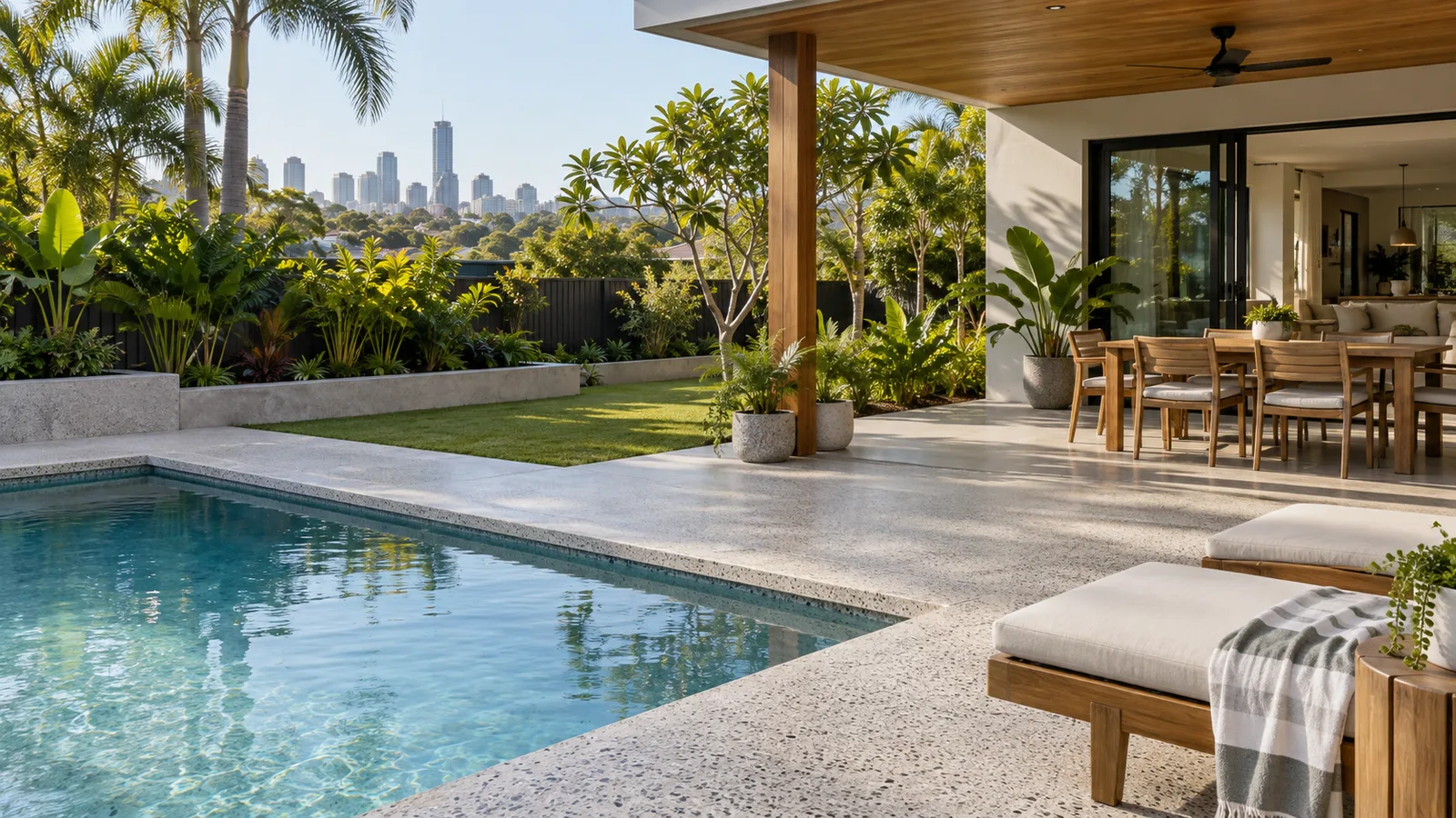 Timber look in a Brisbane outdoor setting